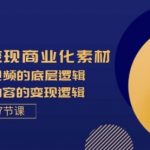 打造可变现商业化素材，爆款短视频的底层逻辑，商业化内容的变现逻辑-7节