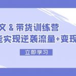 2024 图文+带货训练营，小白也能实现逆袭流量+变现密码