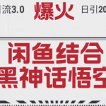 最新引流3.0闲鱼结合《黑神话悟空》单日引流200+客户，抓住热点