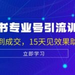 小红书专业号引流陪跑课，涵盖起号到成交，15天见效果助电商获客【VIP】