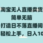 淘宝无人直播卖货 简单无脑 打造日不落直播间