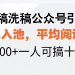 Ai洗稿洗稿公众号引流术，五号三入池，平均阅读1W+