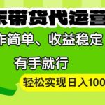 【京东带货代运营】操作简单、收益稳定、有手就行！